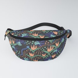 Tropical Snakes and Flowers Fanny Pack
