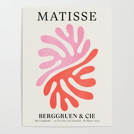 Star Leaves: Matisse Color Series | Mid-Century Edition Poster | Retro, Graphicdesign, Pastel, Peach, Decor, French, Abstract, Cut Out, Vintage, Pop 