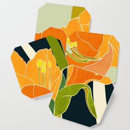 abstract floral shape art Coaster