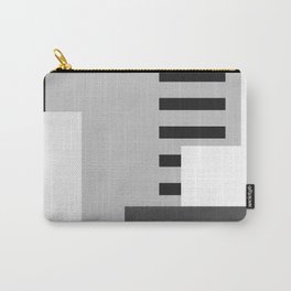 Carson Abstract Geometric Print in Black and White Carry-All Pouch