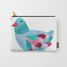 Love Bird Carry-All Pouch | Graphicdesign, Watercolorbird, Pattern, Digital, Lovebird, Pinkbird, Illustration, Comic, Pidgeon, Valentinesbird 
