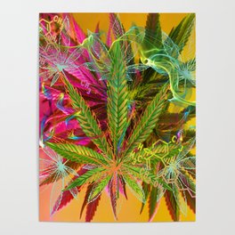 Colorful Weed Design Poster