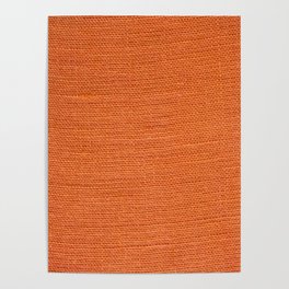 Rustic Natural Fibers - Burnt Orange Linen  Poster