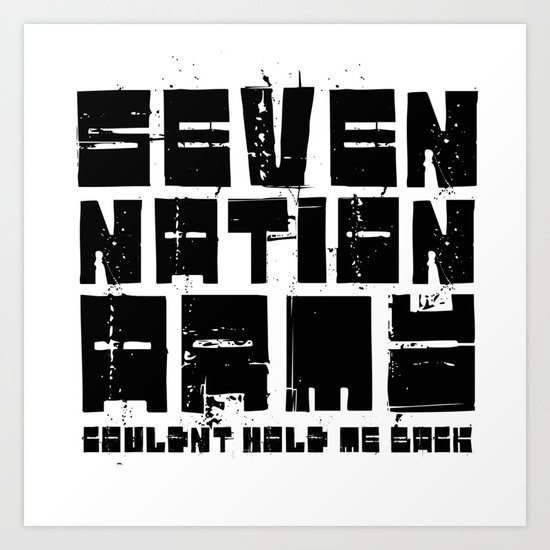 Seven Nation Army White Stripes Badass Song Lyrics Music Quote Art