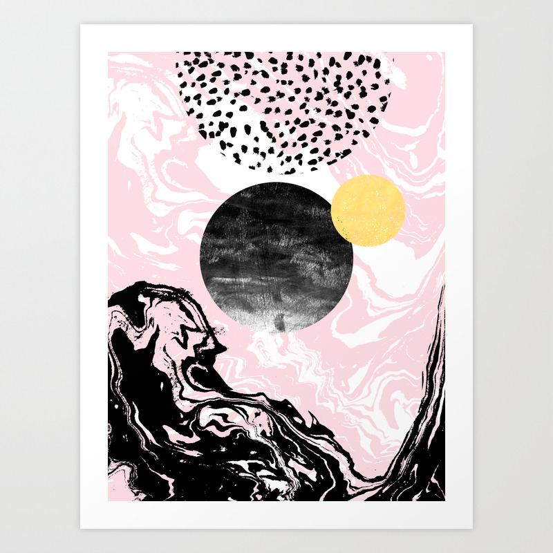 Gloriana Galaxy Outer Space Abstract Painting Planets Moon Sun