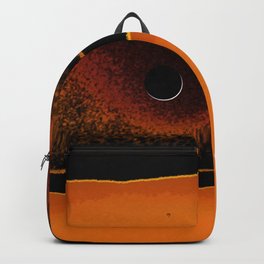 March New Moon Backpack | Newmoon, March2017, Beginning, Light, Sureal, Vermilion, Painting, Orange, Redcloud, Redhorizon 