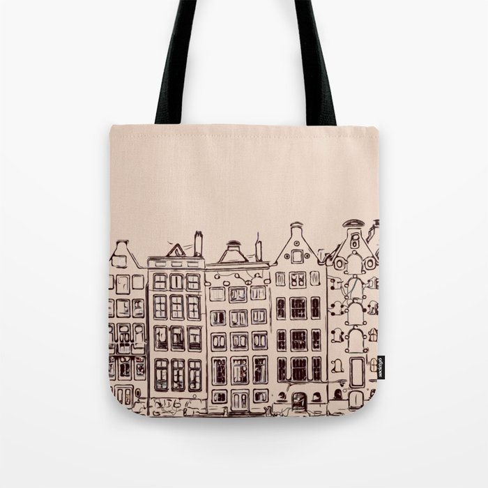 Canal house in Amsterdam, The Netherlands - City Tote Bag by The Kroep | Society6
