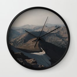 Mountain Layers in the Wyoming Wilderness Wall Clock | Photo, Nature, Snow, Tetons, Smoky, Landscape, Gift, Explorer, Wyoming, Wilderness 