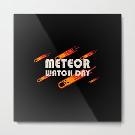 Meteor Watch Day June 30th Astronomy Metal Print | Graphicdesign, Asteroid, Meteorologist, Meteor, Shower, Space, Day, Planets, Astronomy, Earth 