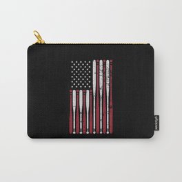Baseball with US american flag for patriotic baseballer Carry-All Pouch | July, Patriotic, Batter, Pride, Usa, Stripes, American, Celebration, 4Th, Graphicdesign 