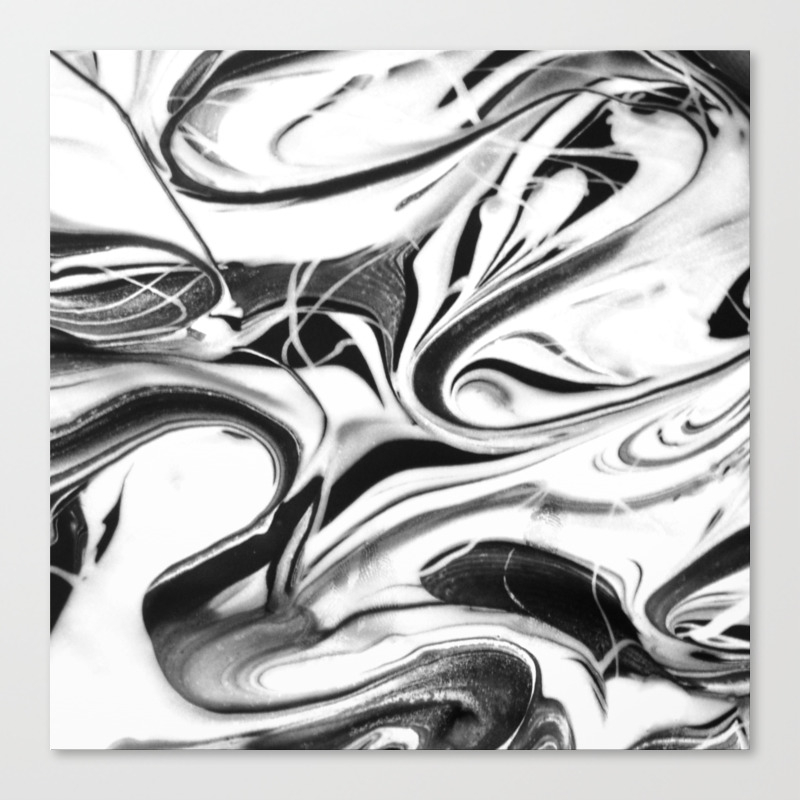 Black And White Swirl Abstract Black And White Swirly Paint