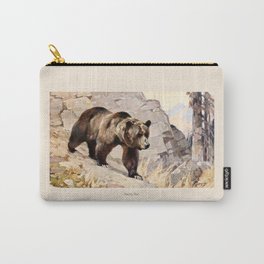 Grizzly Bear Carry-All Pouch | Grizzly, Illustration, Zoology, Naturalhistory, Bears, Drawing, Vintage, Wildlife, Horribilis, Biology 