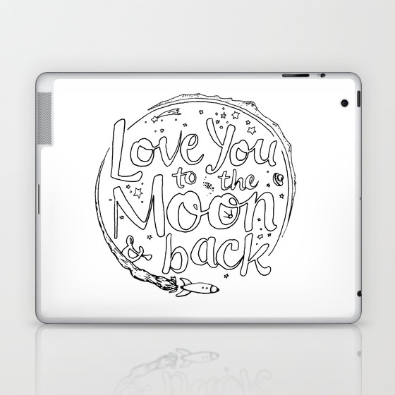 Love You To The Moon Back Coloring Page Laptop Ipad Skin By Timoberg Society6 Love You To The Moon Back Coloring Page Laptop Ipad Skin By Timoberg Society6