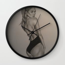 J.Lo Wall Clock | Jennifer, Realisticdrawing, Realistic, Singer, Jlo, Actress, Drawing, Realism, Illustration, Black and White 