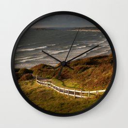 Rhossili bay south Wales Wall Clock | Gower, Photo, Burryholms, Llangennithsands, Swansea, Sea, Beach, Rhossilibay, Wales, Waves 