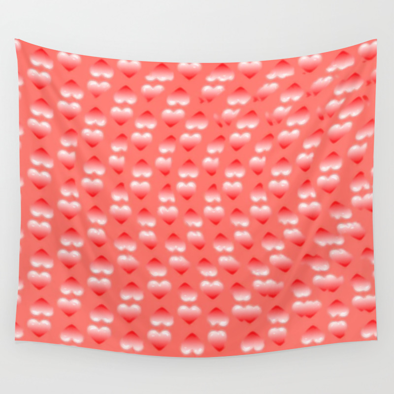 Hearts Pattern And Stereogram See The Hidden 3d Image Wall