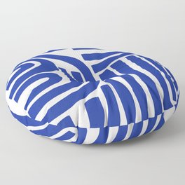 S and U Floor Pillow | Curated, Blueart, Stripe, Boho, Bold, Graphicdesign, Pattern, Digital, Bluepattern, Acrylic 