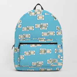 Unorganized Backpack | Pattern, Blue, Shapes, Square, Digital, Drawing, Abstract, Squares, Colorful 