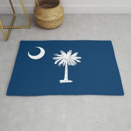 South Carolina Flag Rug | Graphicdesign, State, Flag, Palmtree, Southcarolinaflag, Moon, Southcarolina 