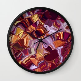 Precious Jems Wall Clock | Popart, Abstract, Other, Digital, Moonejemspurpleabstractgoldsociety6Virginiamoonethepoetart, Graphicdesign 