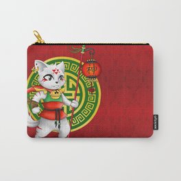 Chinese Cat Carry-All Pouch | Animal, Painting, Digital, Illustration 