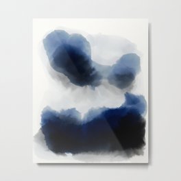 Catch 22 Metal Print | Black, Homedecor, Modern, Watercolorlandscape, Painting, Clouds, Jacquelinemaldonado, Blue, Sky, Landscape 