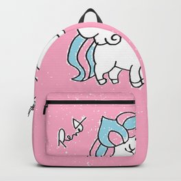 Unicornio Backpack | Illustration, Abstract, Cute, Oil, Aerosol, Kawai, Vintage, Black And White, Ink, Comic 
