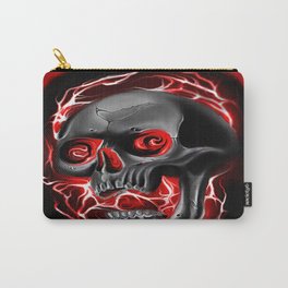 Glowing skull - red Carry-All Pouch | Digitalart, Artwork, Tattoo, Art, Dark, Gothical, Skulls, Digital, Glow, Macabre 