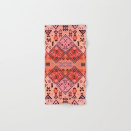 Bohemian Berber Orange Handmade Moroccan Fabric Texture Hand & Bath Towel