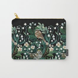 Lily of The Valley Carry-All Pouch | Truesparrow, Leaves, Botanical, Green, Pattern, Nature, Watercolor, Gouache, Plants, Paint 
