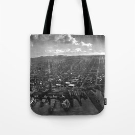 1906 San Francisco in Ruins the Day After the Great Earthquake and Fire black and white photography - photographs Tote Bag