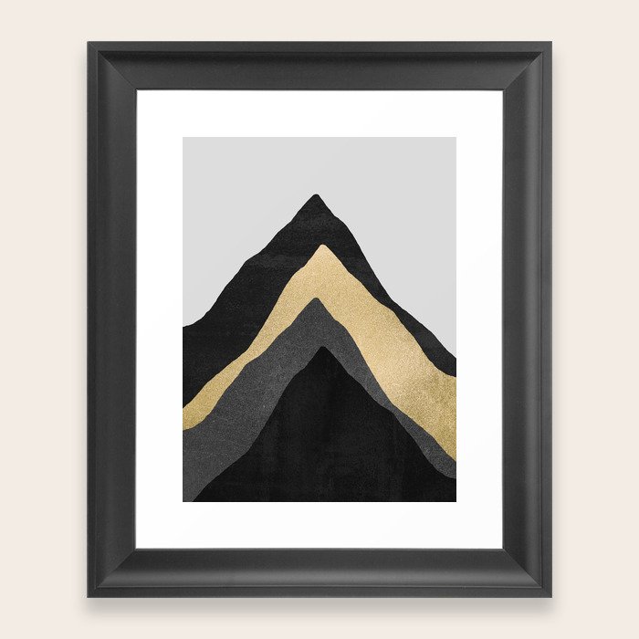 Four Mountains Framed Art Print by Elisabeth Fredriksson Society6
