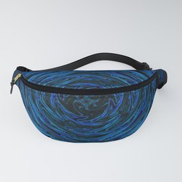 Spinning blue waves Fanny Pack