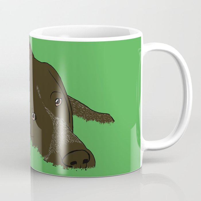 Gunner the German shorthaired pointer Coffee Mug | Drawing, Digital, Dog, German-shorthaired, Shorthaired, Shorthair, Pointer, Green, Soulful, Dog-in-green-grass