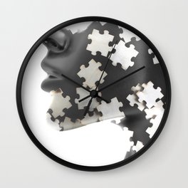 Jig Saw Wall Clock | Compile, Artwork, Person, Merger, White, Contemporary, Concept, Confect, Entertainment, Abstract 