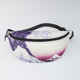 The Great wave purple fuchsia Fanny Pack