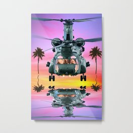 Chinook Tropical Ops Metal Print | Tropicalvibe, Chinookhelicopter, H47Chinook, Aviation, Aircraft, Colorful, Colourful, Vertol, Tandemrotor, Militaryhelicopters 