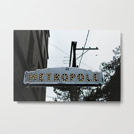385. Metropole Light, Vancouver, Canada Metal Print | Typo, Neon, Letters, Metropole, Vintage, Discover, Stormy, Vancouver, Canada, Light 