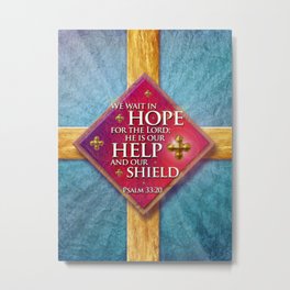 Our Shield Metal Print | Illustration, Graphic Design, Digital, Hope, Inspirational, Decorate Decoration, Bible, Interiordesign, Framed Prints, God 