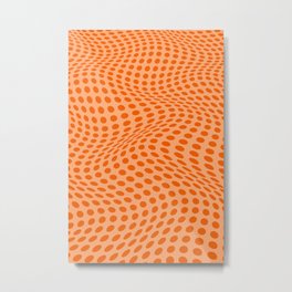 Wavy Dots - Orange Metal Print | Twistedpattern, Graphicdesign, Warpedtexture, Distortedpattern, Homedecor, Apricotpeach, Distorteddots, Wavydots, Trend, Twisteddots 