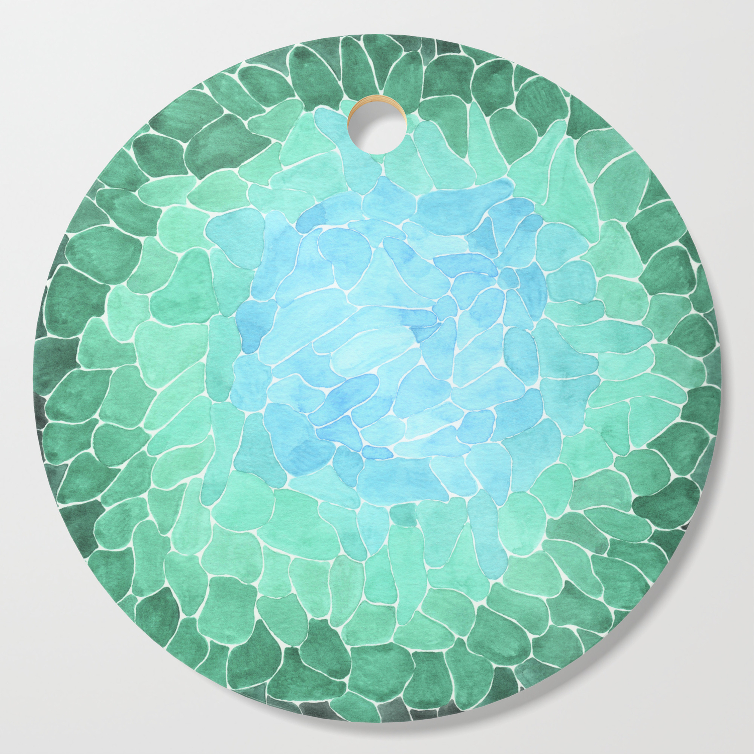 Abstract Sea Glass Cutting Board By Hayleyhackler Society6
