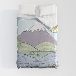 Camping in the Forest Comforter