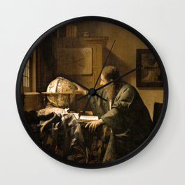 Johannes Vermeer "The Astronomer" Wall Clock | Masters, Astronomer, Dutchgoldenage, Dutch, Painting, 17Thcentury, Artmasters, Dutchbaroqueperiod, Arthistory, Astronomy 