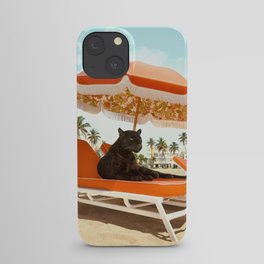 Miami Beach iPhone Case | Curated, Sunbed, Classic, Photo, Retro, Pool, Palm, Panther, Palms, Cat 