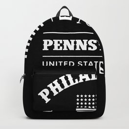 Philadelphia Pennsylvania USA Backpack | City, Usa, Patriotic, America, State, Independenceday, Minimalism, 4Thofjuly, Philadelphia, Pennsylvania 