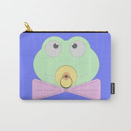 Little baby crocodile (cub) with a bow tie and a pacifier Carry-All Pouch | Crocodileart, Bowtie, Pacifier, Crocodilebaby, Crocodilemascot, Littlecrocodile, Crocodileface, Alligator, Vectorcrocodile, Baby 