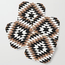 Urban Tribal Pattern No.13 - Aztec - Concrete and Wood Coaster