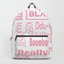 Black pink collage Backpack | Typography, Digital, Kpop, Korean, Rose, Blackpink, Jennie, Black, Music, Jisoo 