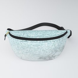 She Sparkles Turquoise Marble Luxe Geometric Fanny Pack