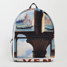 Venice, Italy - Vintage Travel Poster, Vintage Print - Retro Travel Poster - Vintage Print Backpack